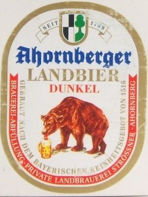Ahornberger Landbier dunkel Ahornberger Landbier dunkel