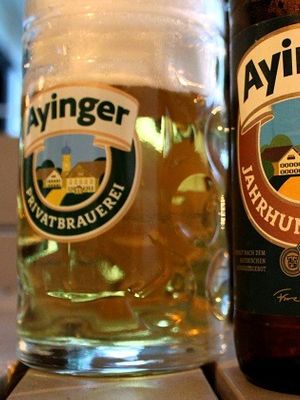 Jahrhundert Bier Ayinger (Айингер Cтолетнее) бутылка